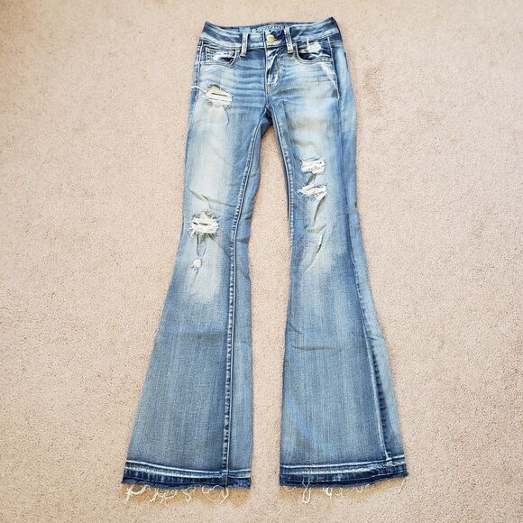American Eagle Outfitters Denim - American Eagle Outfitters Blue Flare Jeans